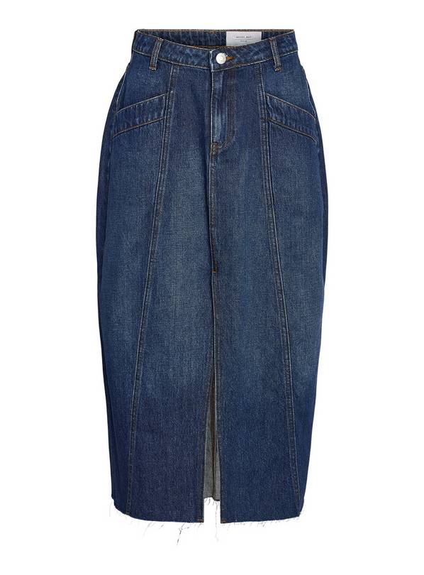 NOISY MAY Denim Co-ord Skirt With Back Slit L/UK12